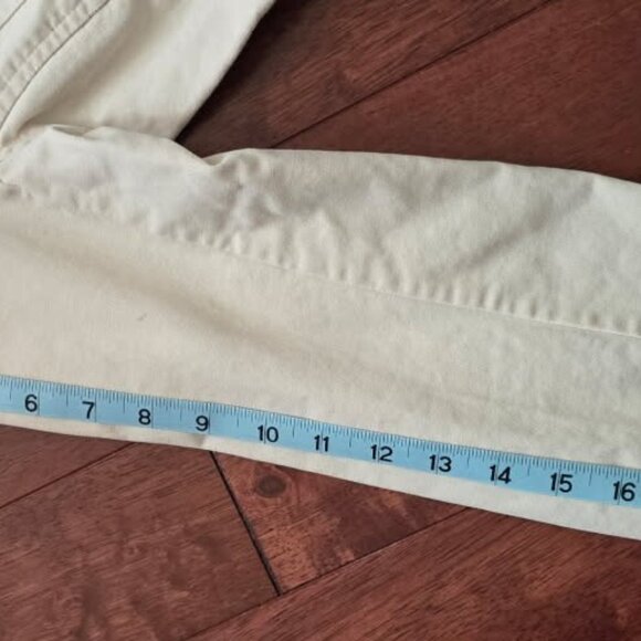 GAP Womens Field Trucker Jacket Sz M Micro Corduroy Khaki Button Down Epaulettes - Picture 5 of 6